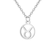 Tierkreis-Halskette: Taurus - Sternzeichen, Silber