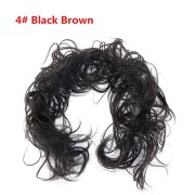 Messy Curly Haarknoten #4 - Schwarzbraun