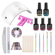 Nagel Starter-Set - Premium Gellack Set mit 24W Nageltrockner, Farben und Zubehör (CL-01 Limitierte Edition)