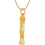 Gold Bambusalphabet / Buchstabe Halskette - I