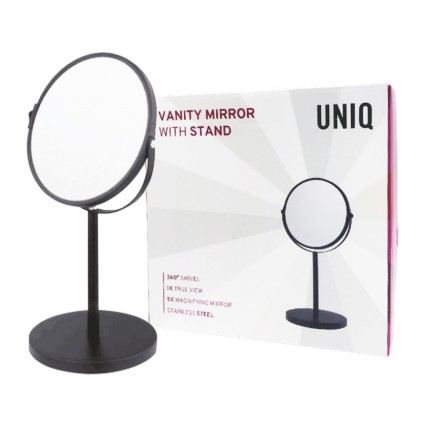 Uniq Makeup Spiegel mit Stand - schwarz