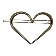 SOHO® Heart XL Metal Hair Clip, Haarspange - Gold