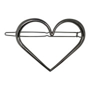 SOHO® Heart XL Metal Hair Clip, Haarspange - Silber