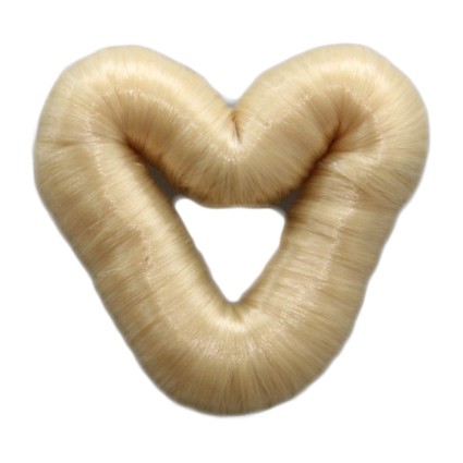 8 cm Love Heart Haar Donut - Kunsthaar