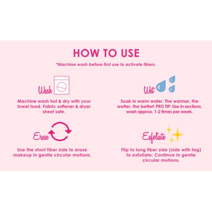 Makeup Remover Towel - Entfernt ganz einfach Ihr gesamtes Make-up - Pink