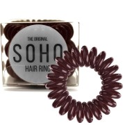 SOHO Spiral Hair Ring Elastics, Haargummis Chocolate brown - 3 Stck.