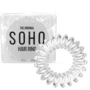 SOHO Spiral Hair Ring Elastics, Haargummis Crystal Clear - 3 Stck.
