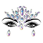 Face Jewels - Leuchtende Gesichtsschmuckstücke mit Strass/Diamanten (YJ-01)